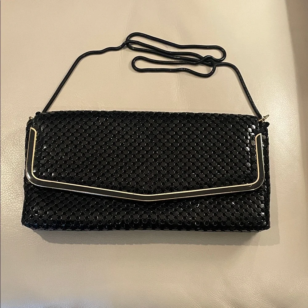 Chic Black and Gold Evening Clutch‎